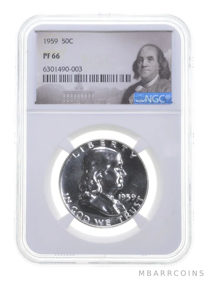 1959 Franklin Half Dollar PF66 NGC Special Label