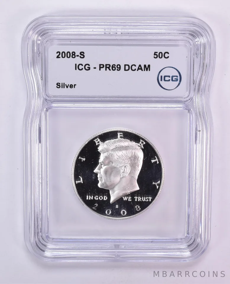 2008-S Kennedy Half Dollar Silver PR69 DCAM ICG