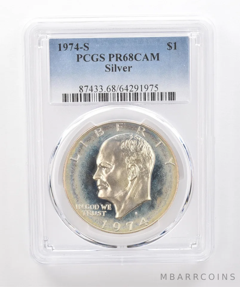 1974-S Eisenhower $1 Silver PR68 CAM PCGS Beautiful Tone *1945