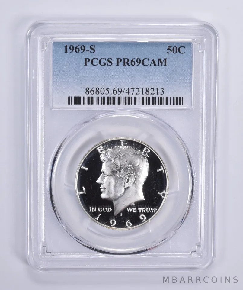 1969-S Kennedy Half Dollar PR69 CAM PCGS Blue Lbl