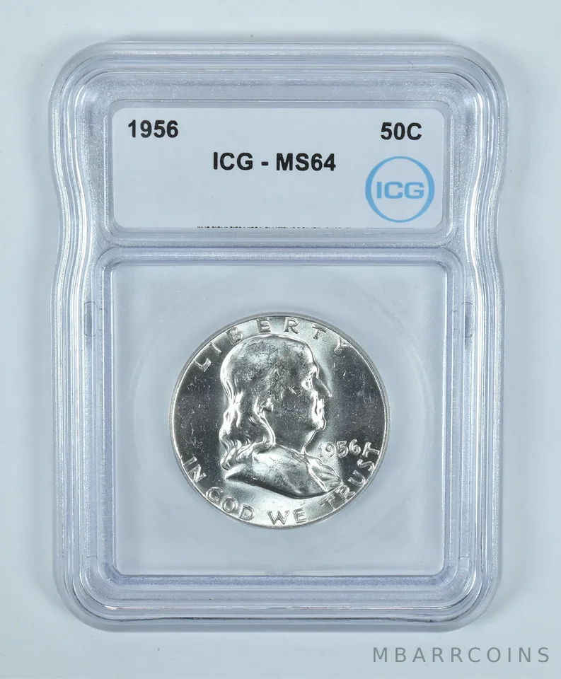 1956 Franklin Half Dollar MS64 ICG