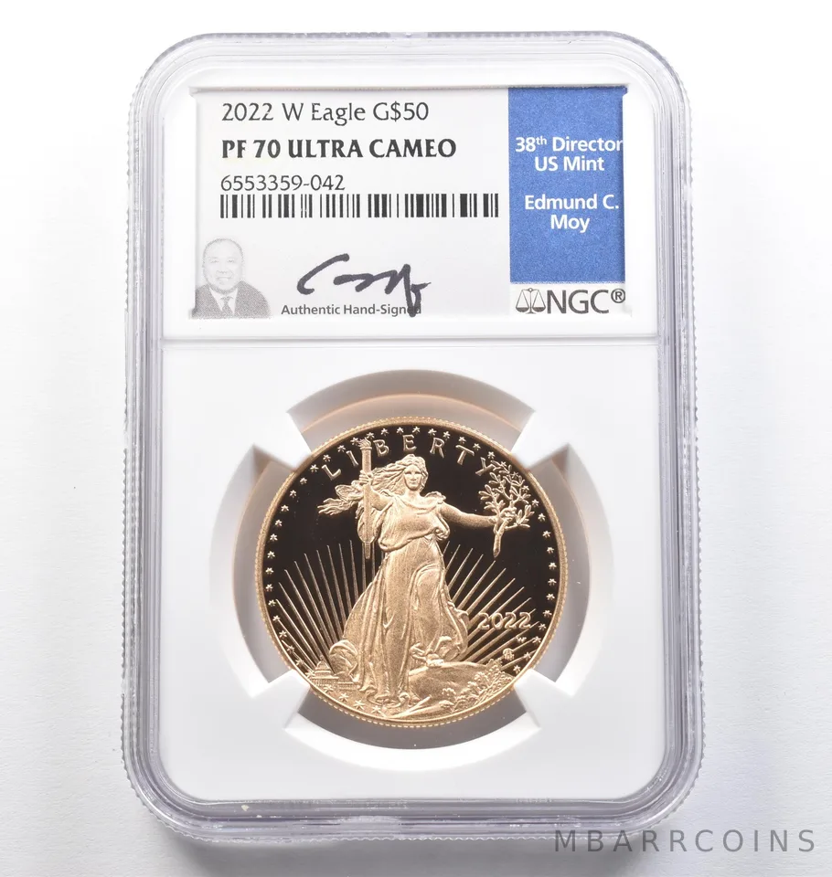 2022-W $50 American Gold Eagle Moy 1 Oz Gold PF70 UCAM NGC *9484