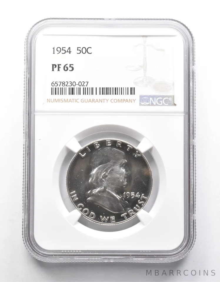 PF65 1954 Franklin Half Dollar NGC *9921