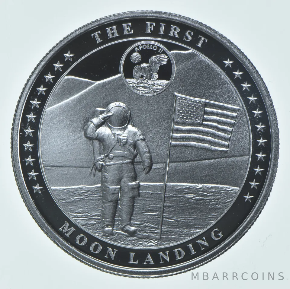 2023 Malta 5 Euro Silver First Moon Landing Proof 1 Oz .9999 Silver