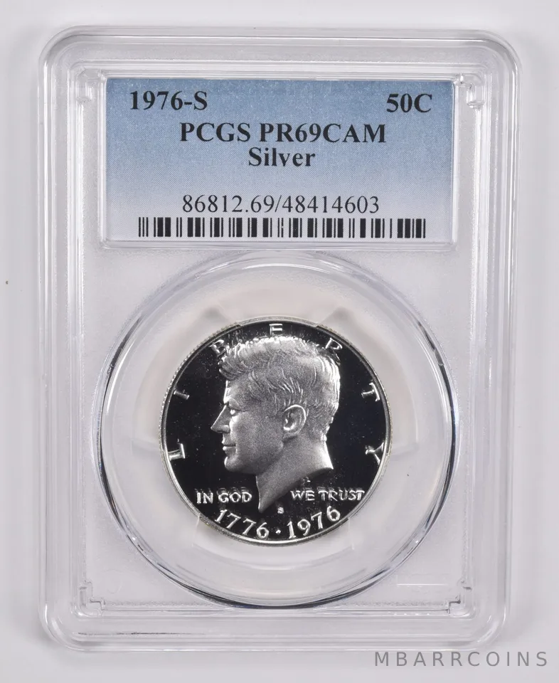 1976-S Kennedy Half Dollar Silver PR69 CAM PCGS Blue Label