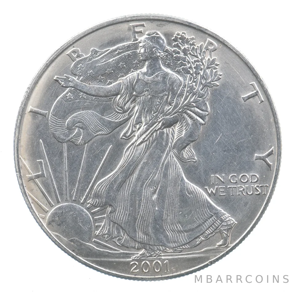 Better Date 2001 American Silver Eagle 1 Troy Oz .999 Fine Silver *697