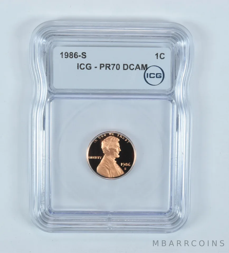 1986-S Lincoln Memorial Cent PR70 DCAM ICG