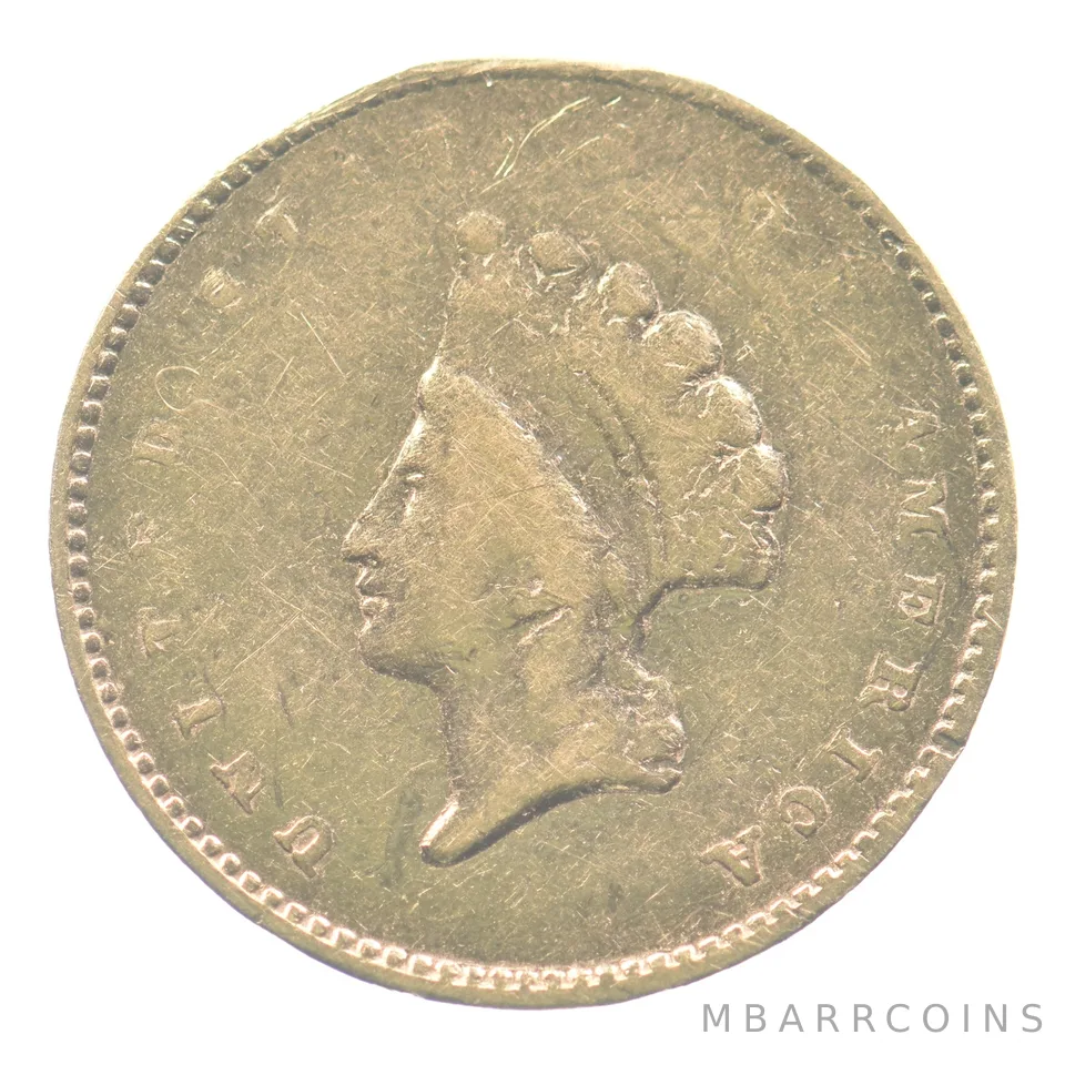 1854 $1 Indian Princess Head Gold Dollar Type 2 *9606