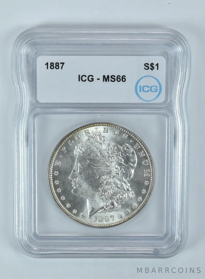 1887 Morgan Silver Dollar MS66 ICG