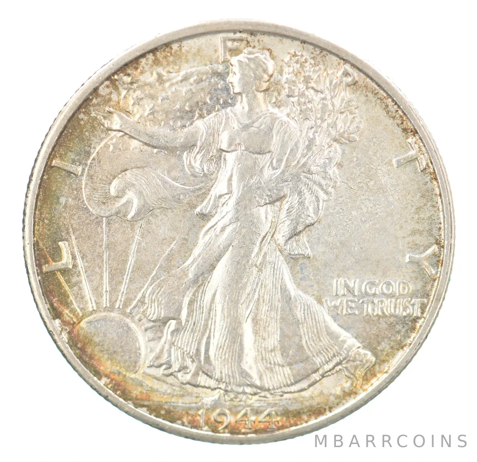 1944-S Walking Liberty Half Dollar Peripheral Tone a5250