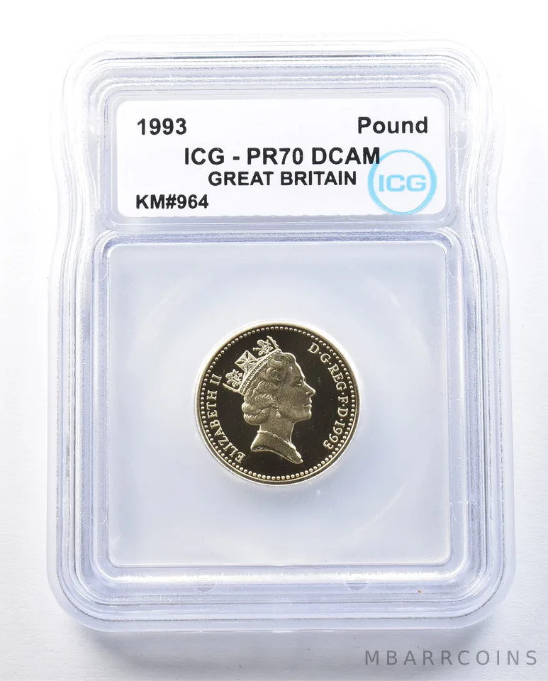 1993 Great Britain Pound KM#964 PR70 DCAM ICG *8964