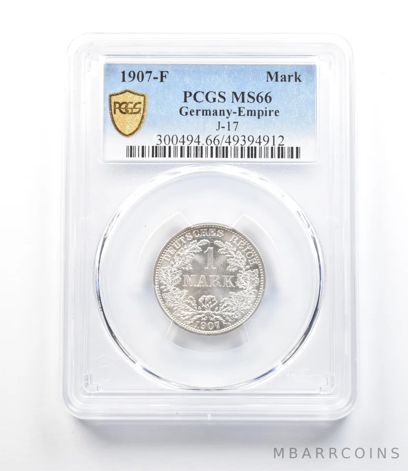 1907-F Germany Empire Mark J-17 MS66 PCGS a4277