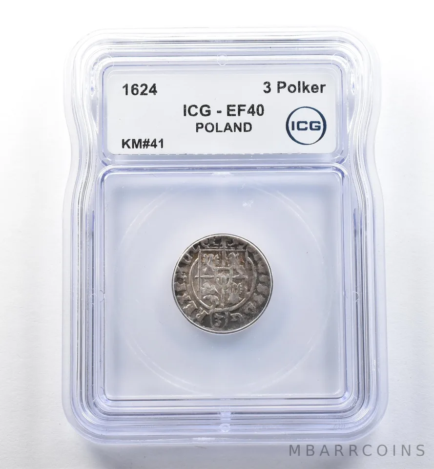 1624 Poland 3 Polker KM#41 EF40 ICG *2576