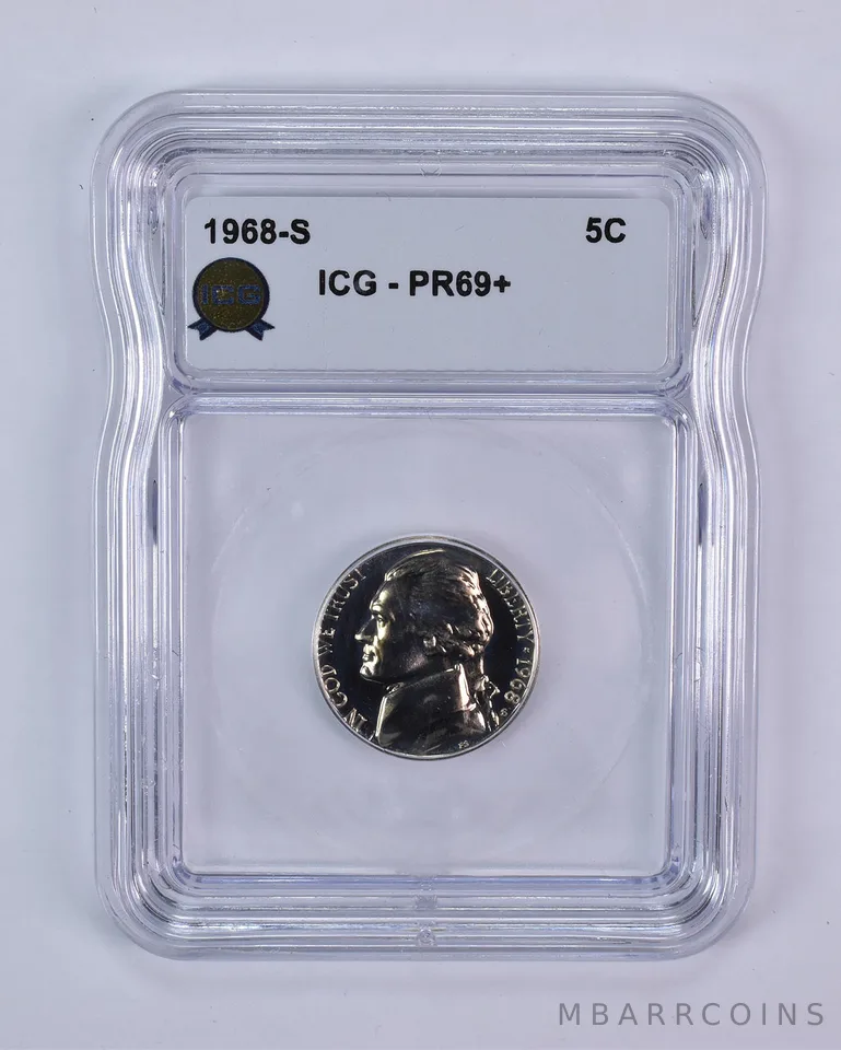 1968-S Jefferson Nickel PR69+ ICG