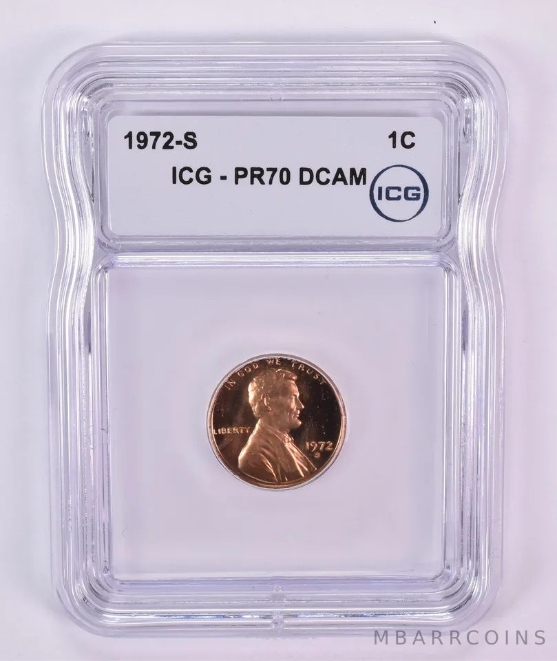 1972-S Lincoln Memorial Cent PR70 DCAM ICG