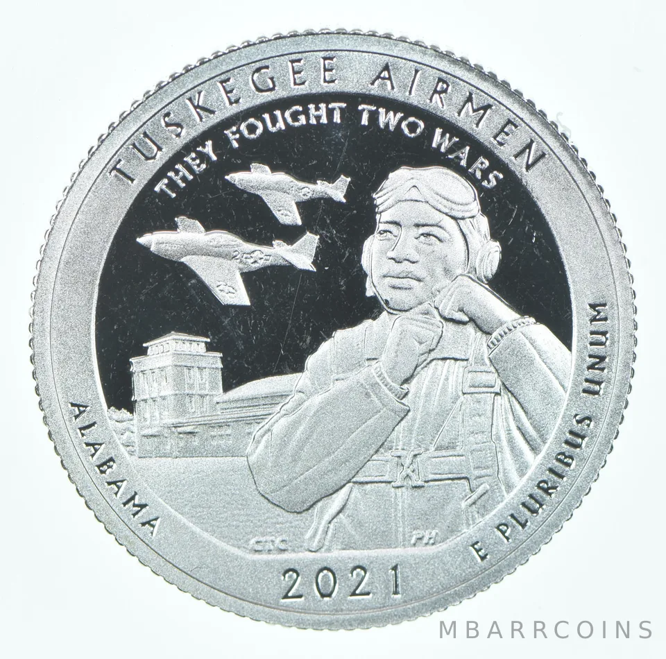 2021-S Washington Quarter ATB .999 Silver Proof Tuskegee Airman