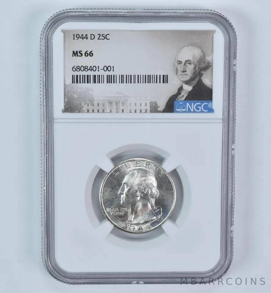 1944-D Washington Quarter MS66 NGC Special Label