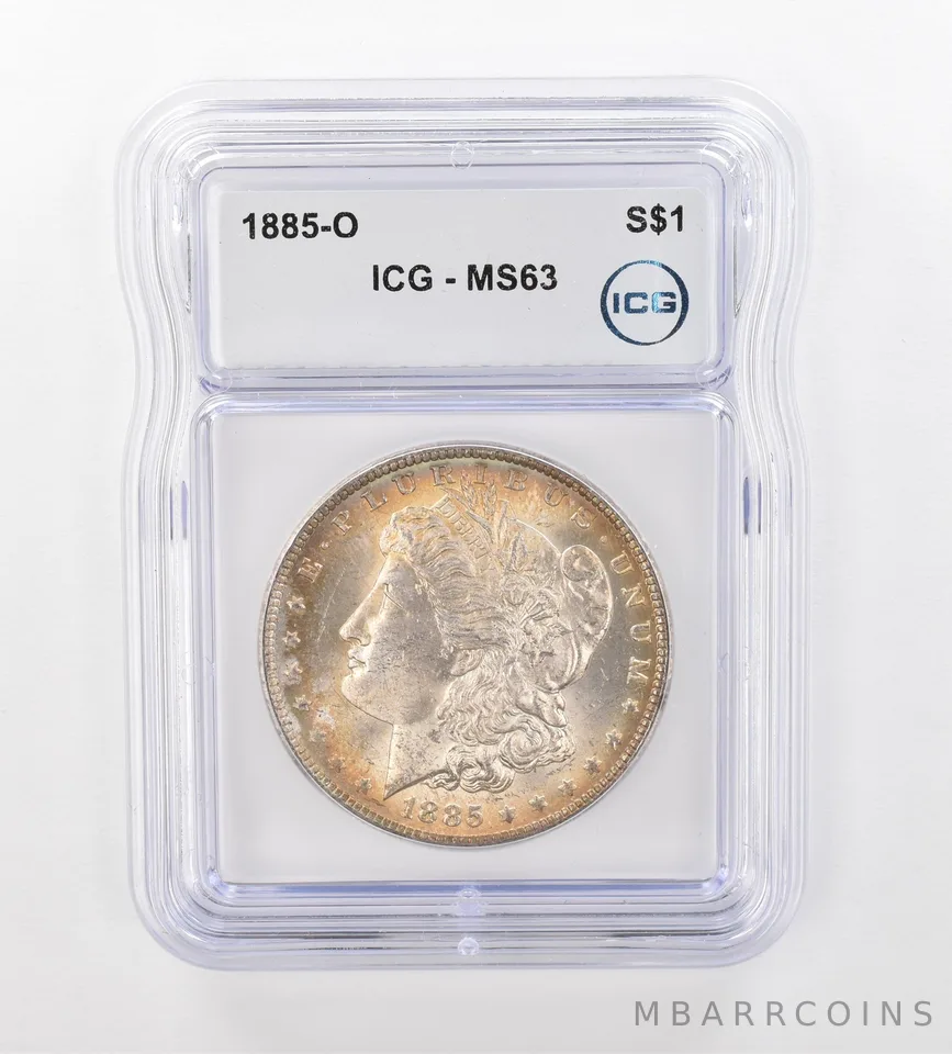 1885-O Morgan Silver Dollar MS63 ICG Beautiful Tone *0993