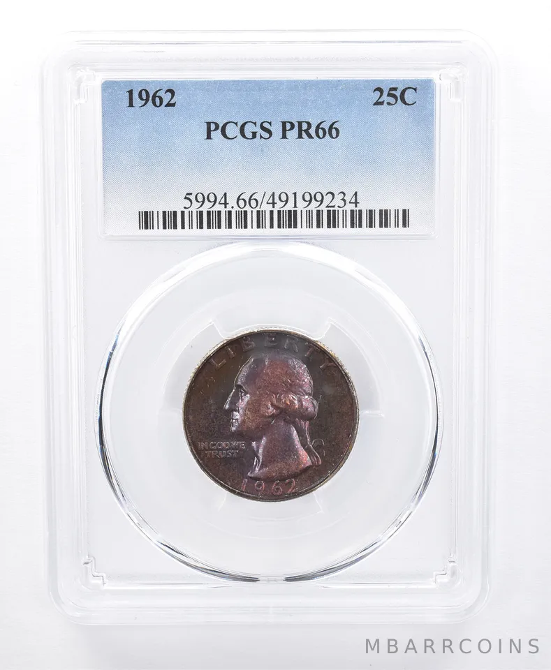 1962 Washington Quarter PR66 PCGS Beautiful Tone *8697