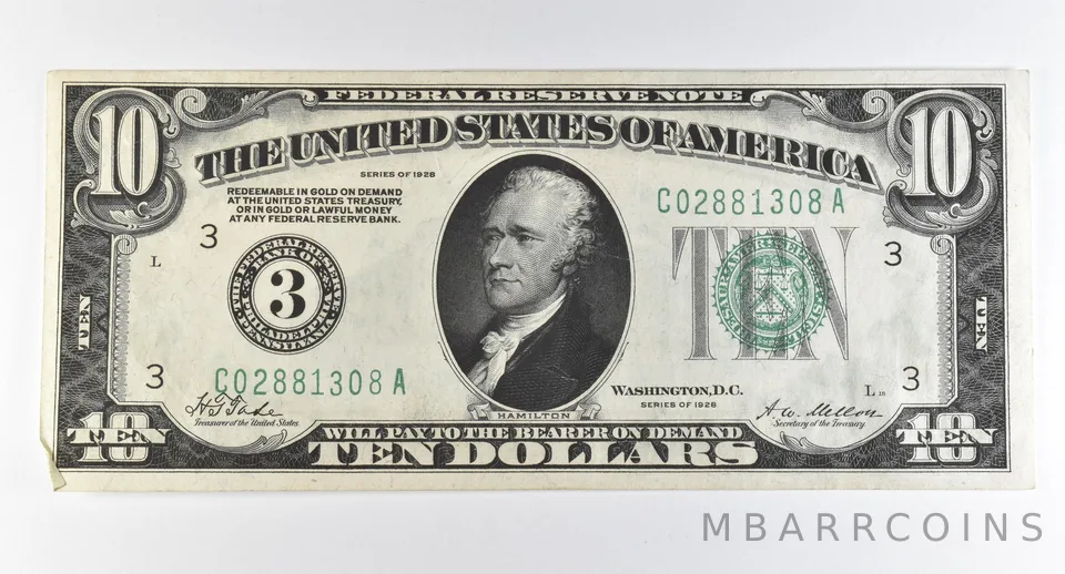 1928 $10 Philadelphia PA FRN Green Seal *8237