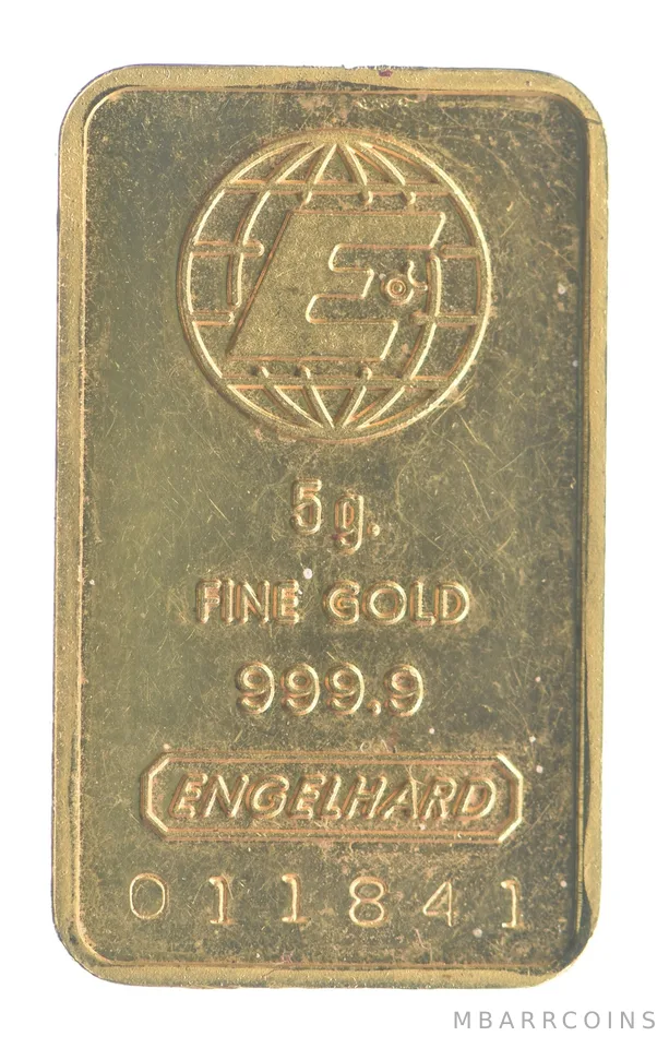 5 Gram Gold Bar Engelhard *2423