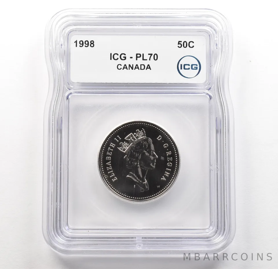 1998 Canada 50 Cents PL70 ICG *6213