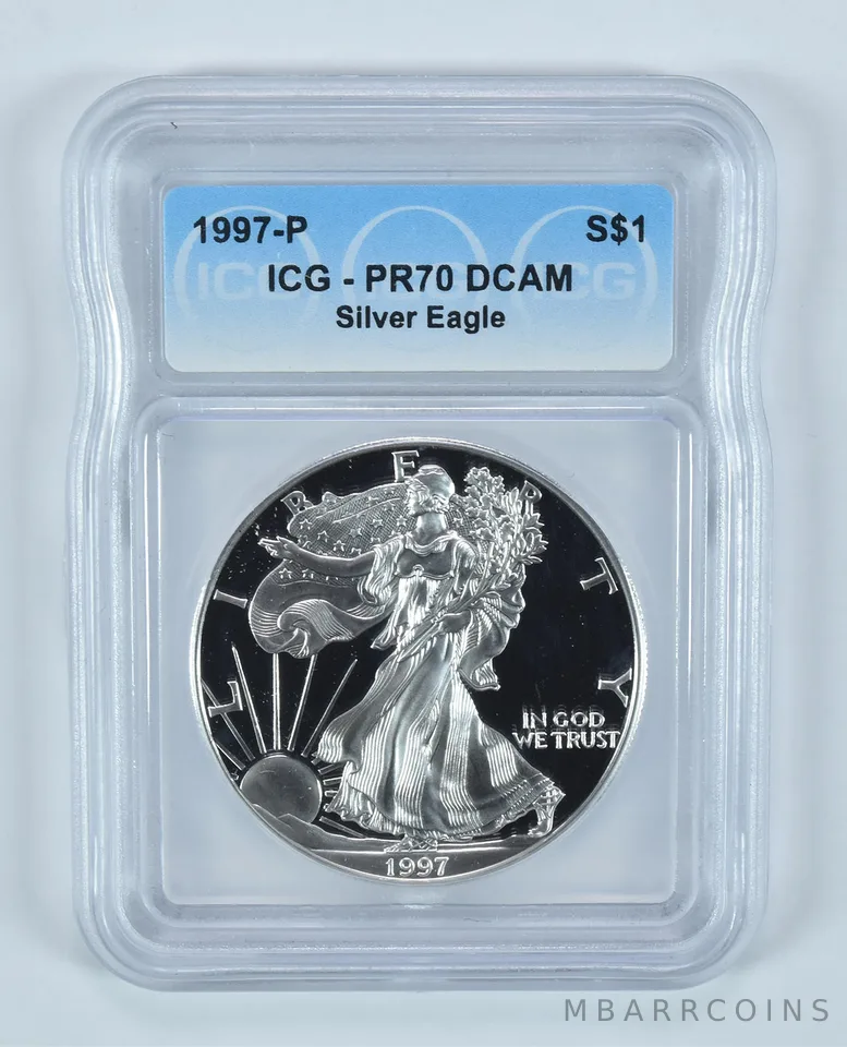 1997-P American Silver Eagle PR70 DCAM ICG