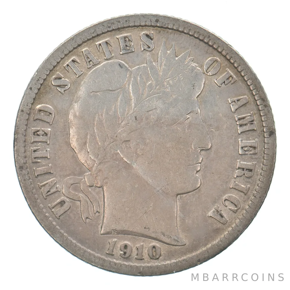 1910 Barber Dime Beautiful Tone *9533