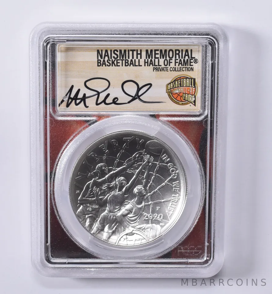 2020-P MAGIC JOHNSON SIGNED Basketball HOF Commemorative Dollar MS70 PCGS