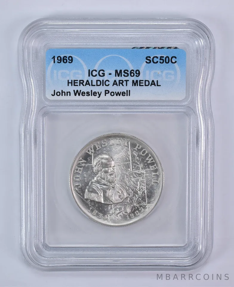 1969 So Called Half Dollar John Wesley Powell MS69 ICG