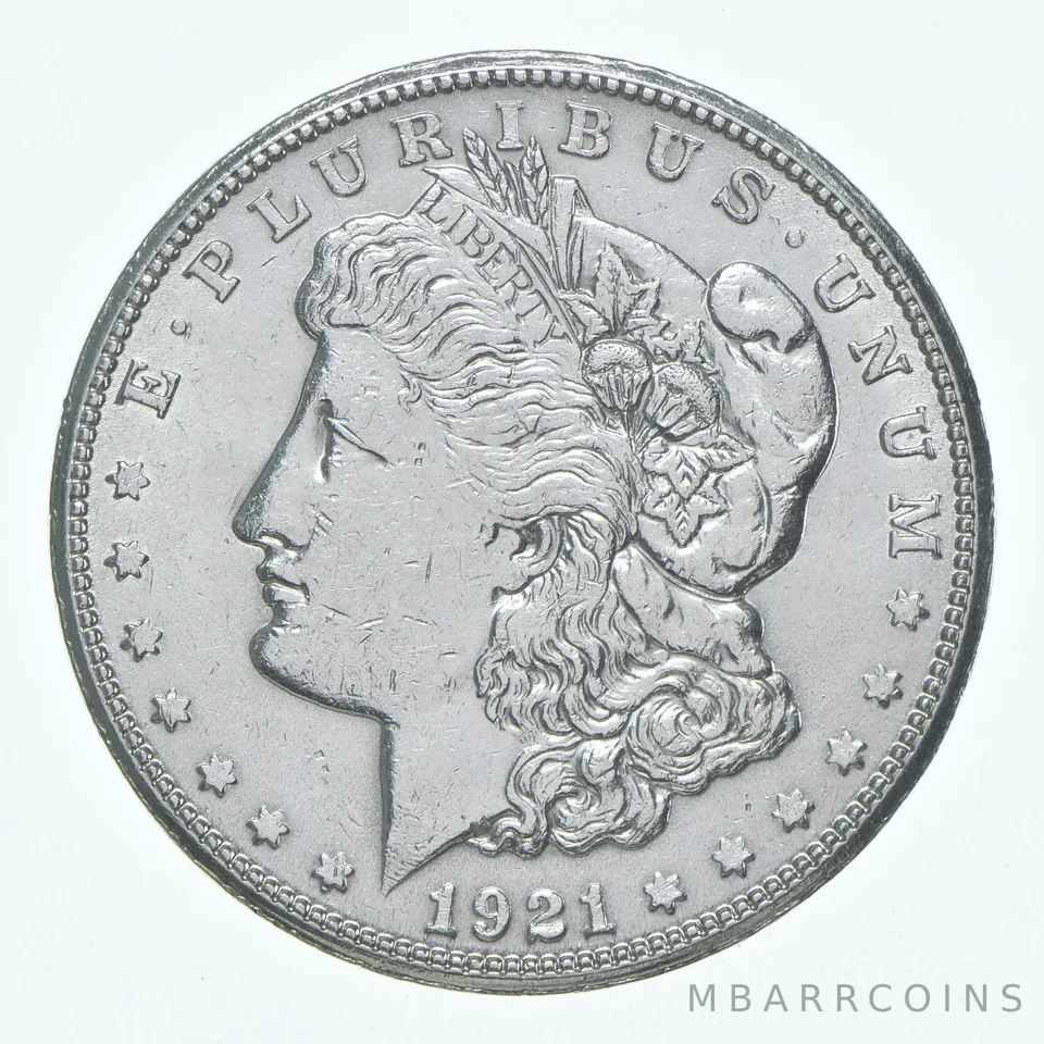 (1) 1921-S Morgan Silver Dollar 90% Bullion Polished XF-AU