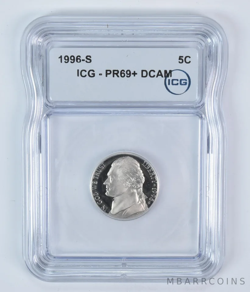 1996-S Jefferson Nickel PR69+ DCAM ICG