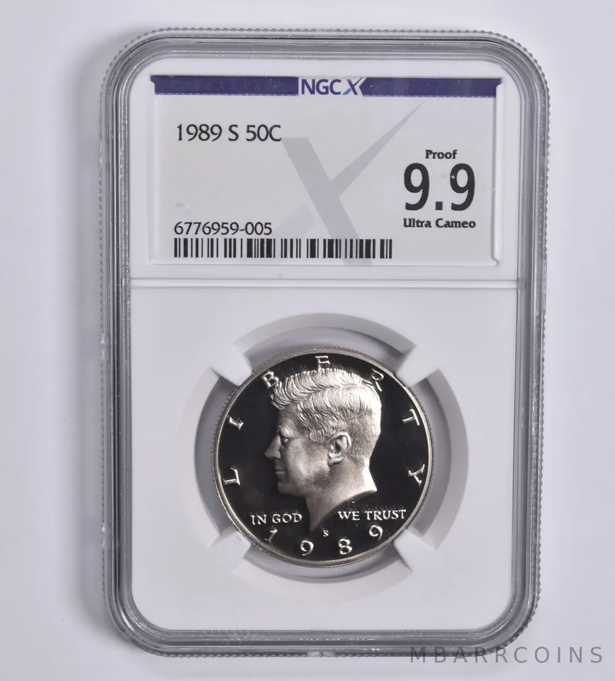 1989-S Kennedy Half Dollar Proof 9.9 NGC X NGCX