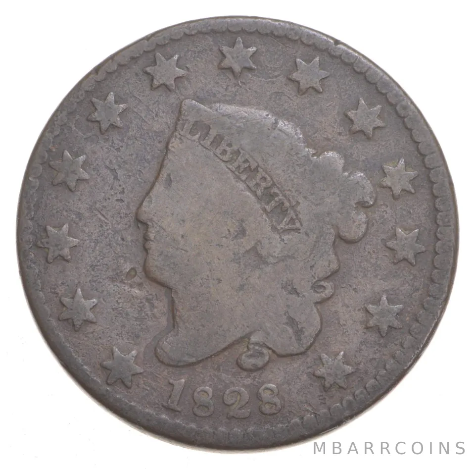 1828 Matron Head Large Cent - Small Date a0298