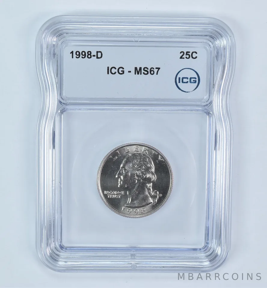 1998-D Washington Quarter MS67 ICG