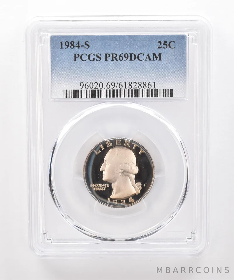 1984-S Washington Quarter PR69 DCAM PCGS Beautiful Tone *1912