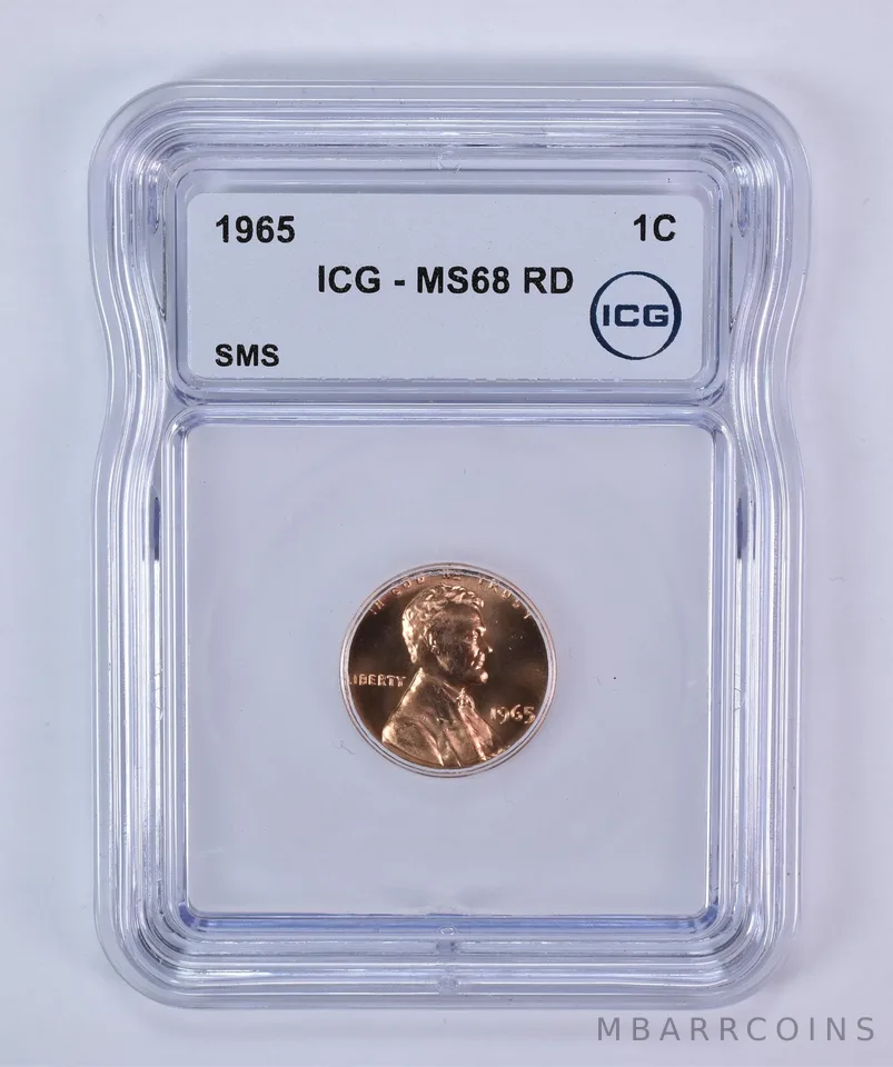 1965 Lincoln Memorial Cent SMS MS68 RD ICG