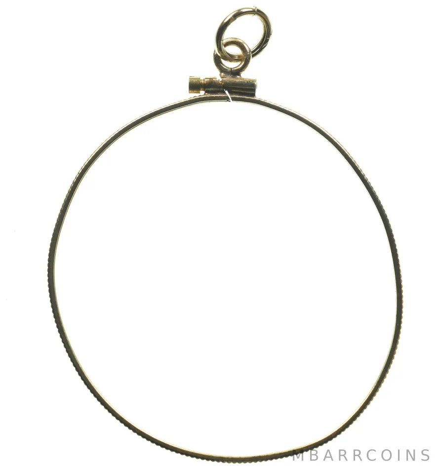 12K 41mm Gold Filled 4 Ducat Austria Coin Bezel Pendant Frame Edge *1462