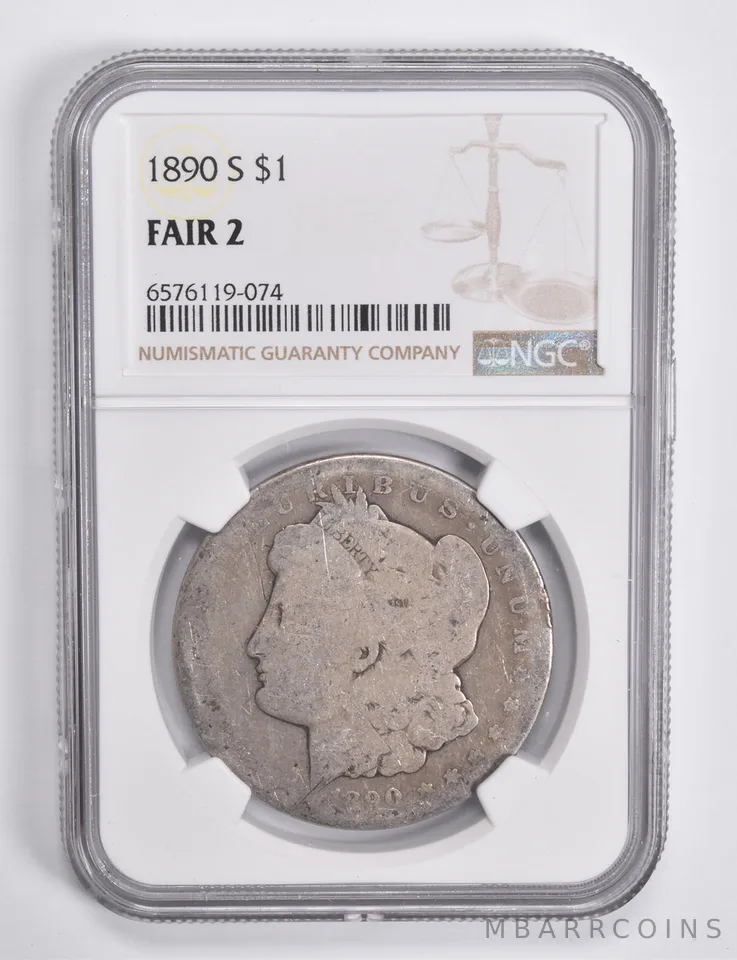 FAIR 2 1890-S Morgan Silver Dollar NGC Lowball Low Ball *4636