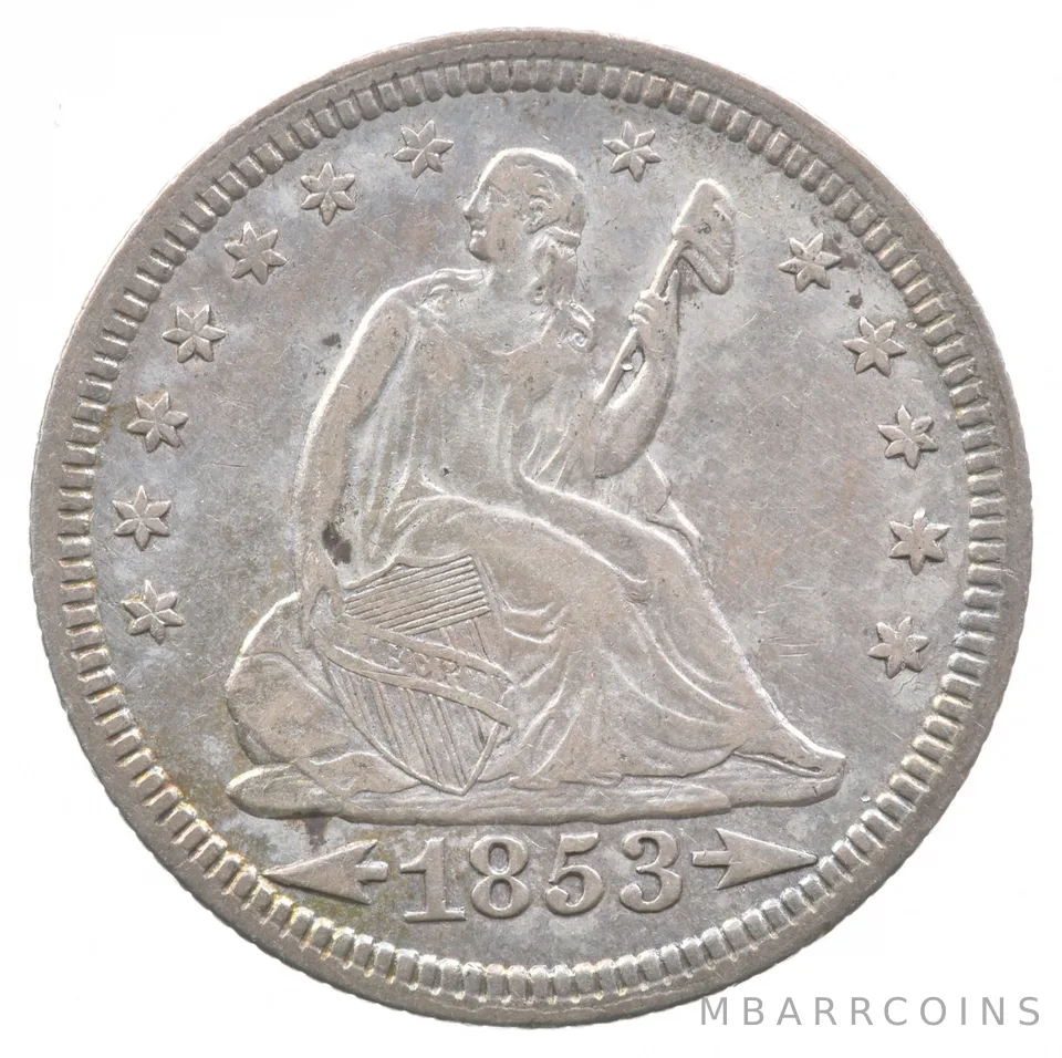 1853 Seated Liberty Quarter Arrows *6733