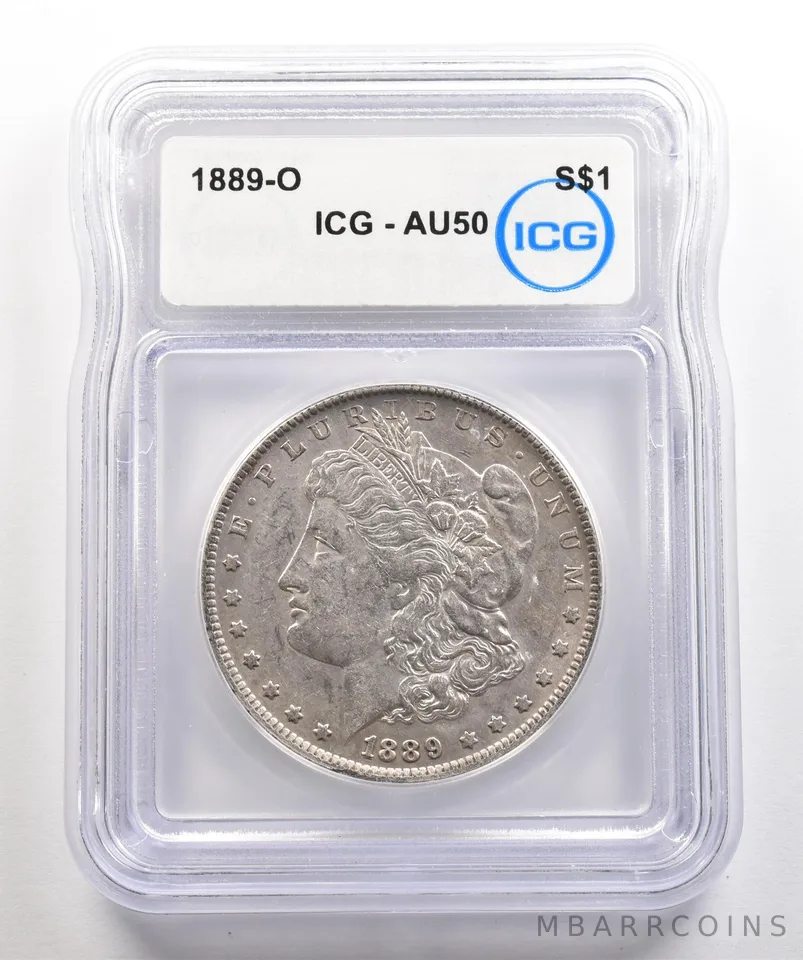 1889-O Morgan Silver Dollar AU50 ICG a5407