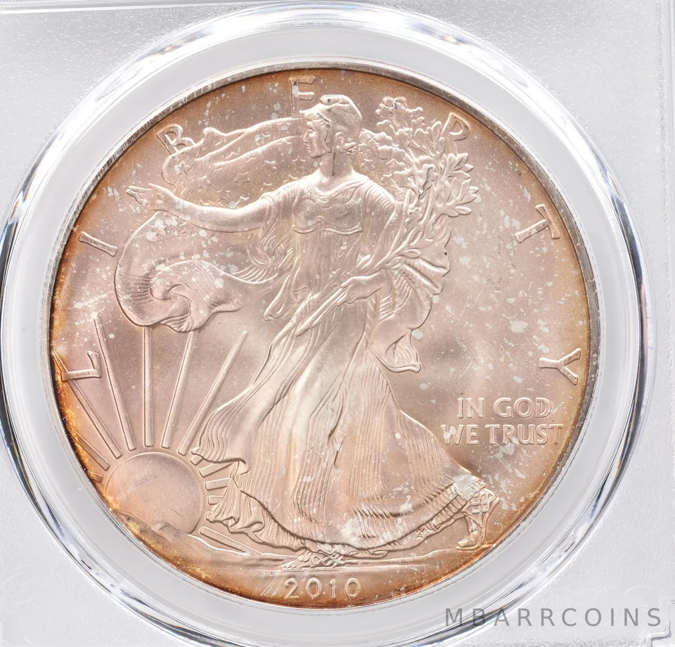 2010 American Silver Eagle MS68 PCGS Beautiful Tone *1146