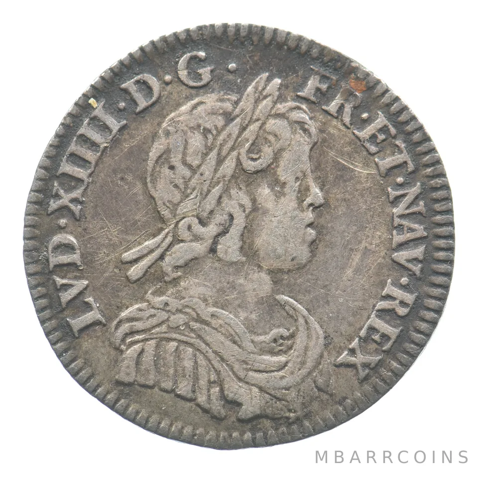 1644 A France 1/12 Ecu Louis XIV *6461