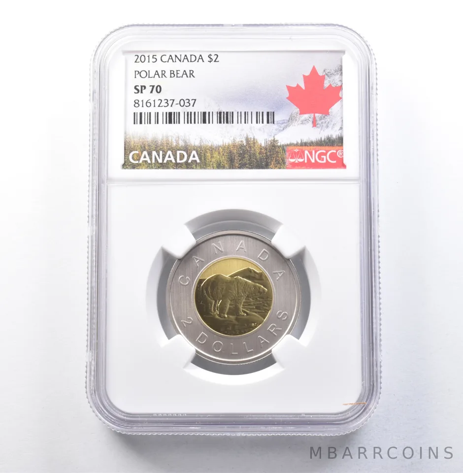 2015 Canada 2 Dollars Polar Bear SP70 NGC *5931