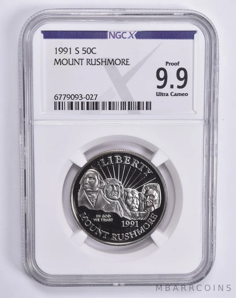 1991-S Mount Rushmore Commemorative Half Dollar Proof 9.9 UCAM NGC X NGCX