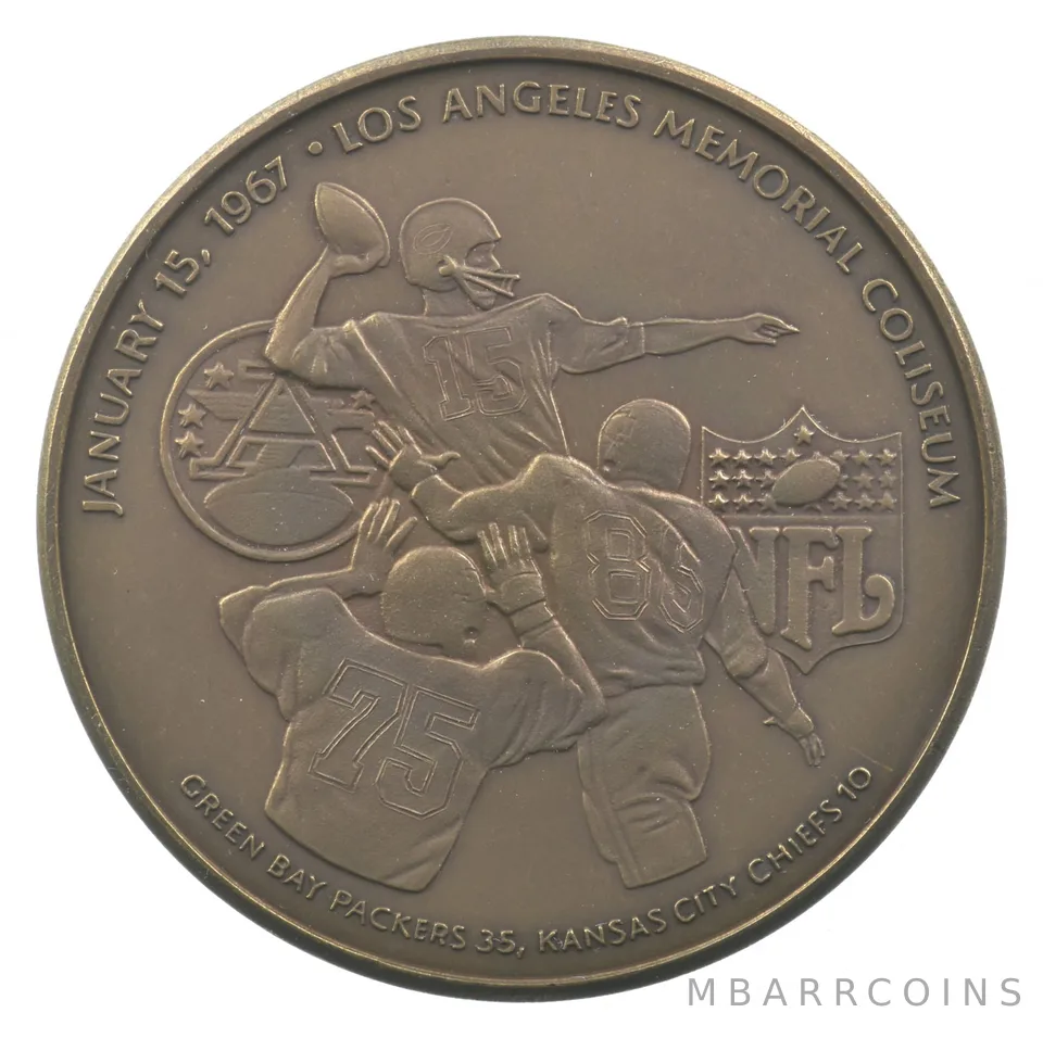 Super Bowl I Green Bay Packers Kansas City Chiefs Bronze NFL *6189
