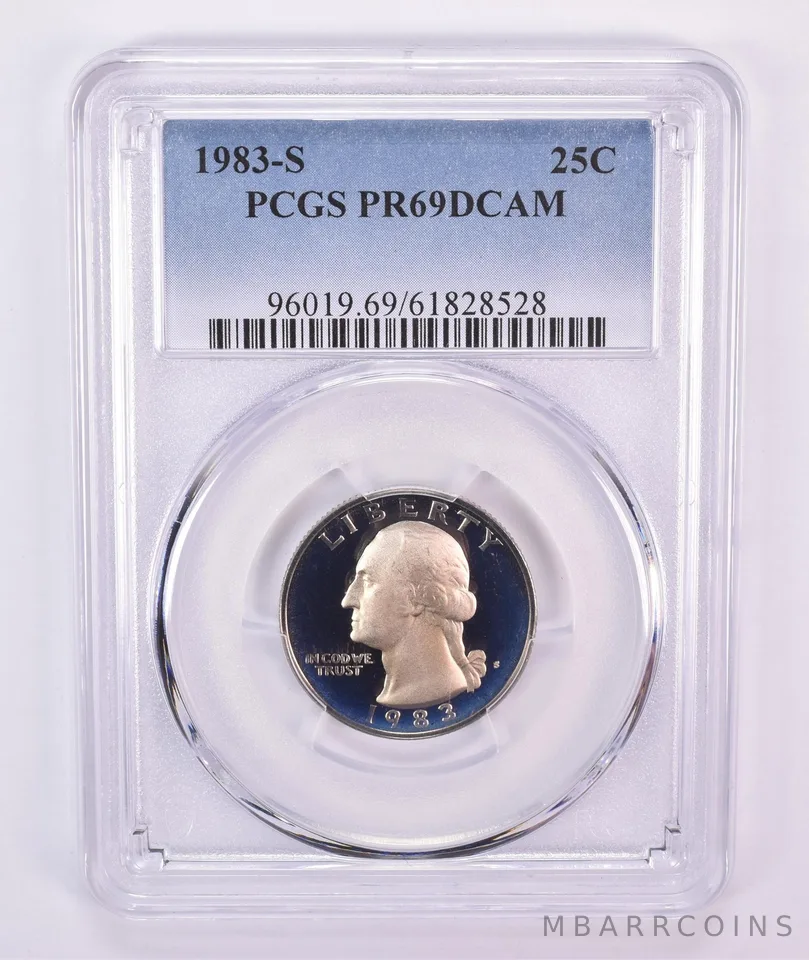 1983-S Washington Quarter PR69 DCAM PCGS Blue Label