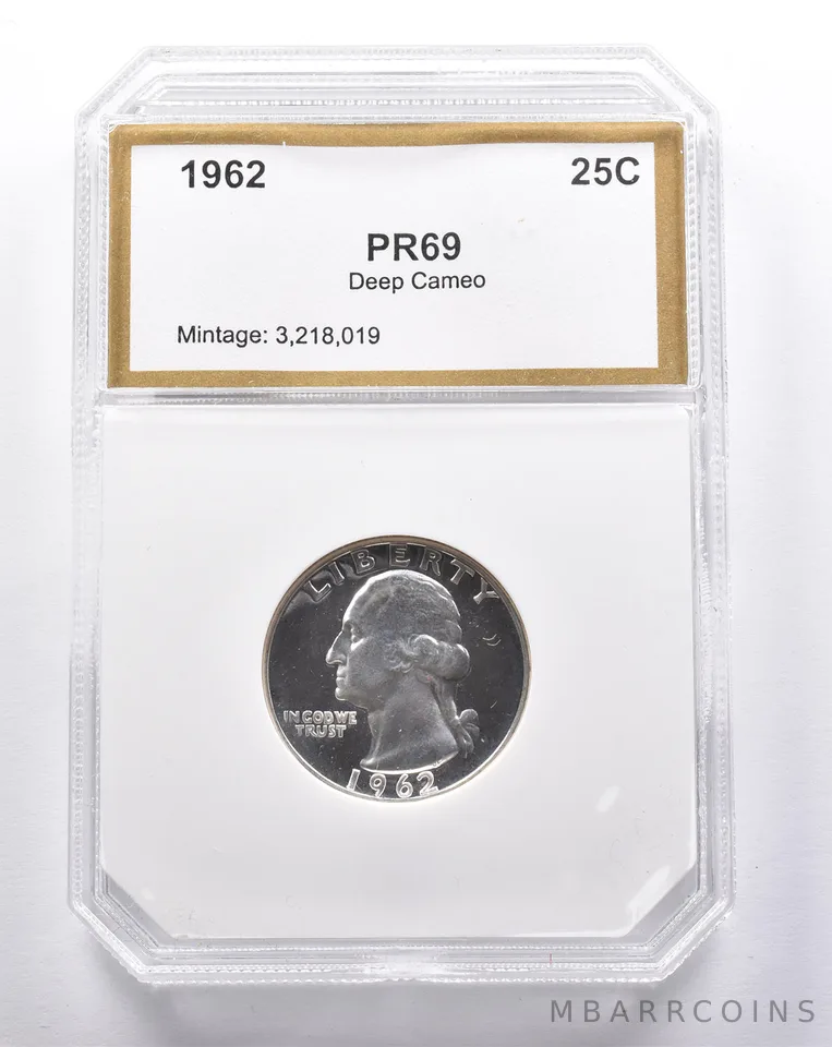 Proof 1962 Washington Quarter a3411