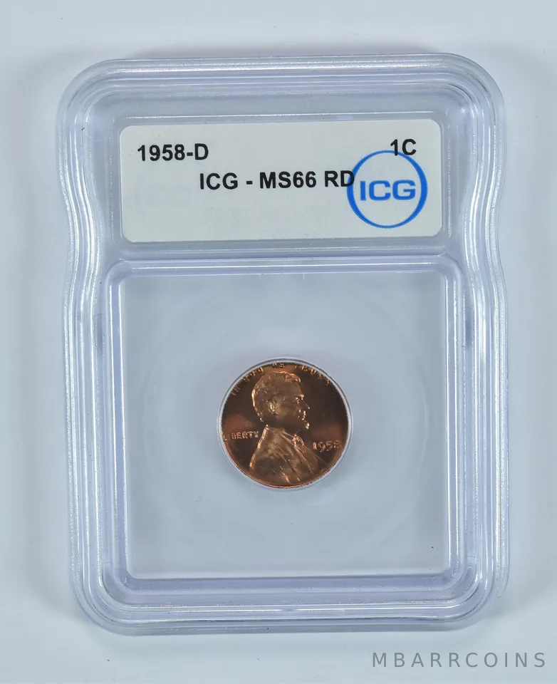 1958-D Lincoln Wheat Cent MS66 RD ICG