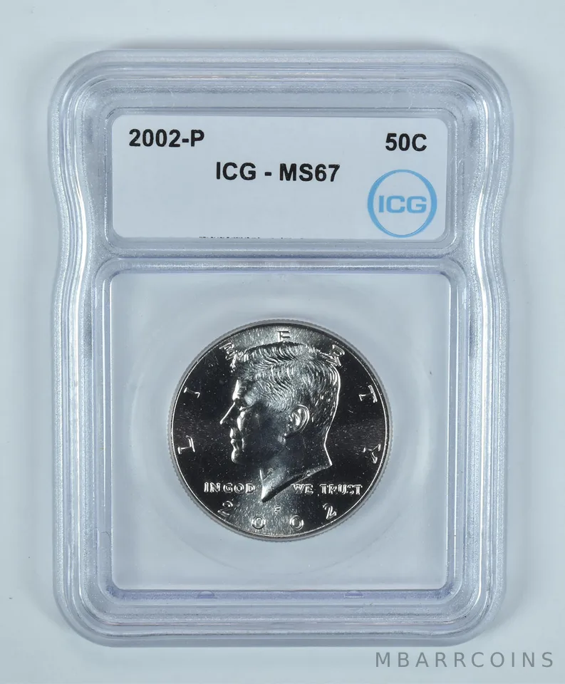 2002-P Kennedy Half Dollar MS67 ICG